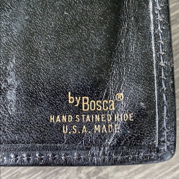 Bosca vintage black leather wallet - Picture 5 of 8